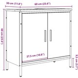 vidaXL Ormarić za umivaonik boja hrasta artisan 60x30x60 cm drveni | shoptok.hr