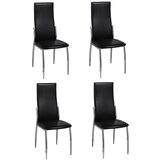 The Living Store Jedilni stoli 4 kosi črno umetno usnje - Jedilni Stol, (21419497) | Shoptok.si