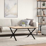  Stolić za kavu X-oblika 80x80x45 cm borovina i čelik | shoptok.hr