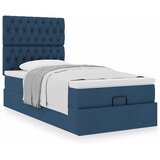  Otomanski krevet s madracem plavi 90x200 cm tkanine | shoptok.hr