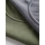 Reserved top z dolgimi rokavi z učinkom acid wash - siva | Shoptok.si