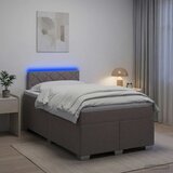  Krevet s box springom madracem i LED-om Sivosmeđa 120 x 190 cm - Sivosmeđa 120 x 190 cm Dizajn s rombovima Cijene