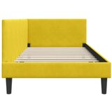  Kutni okvir kreveta s uzglavljem Žuta 90 cm x 190 cm Baršun | shoptok.hr