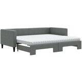  Dnevni krevet na razvlačenje tamnosivi 90 x 200 cm od tkanine | shoptok.hr