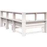  Krevet s regalom za knjige bez madraca bijeli 75x190cm borovina | shoptok.hr
