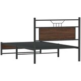 vidaXL Posteljni okvir brez vzmetnice rjavi hrast 107x203 cm inž. les | Shoptok.si