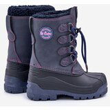 Lee Cooper High Warm Children's Snow Boots With Drawstring Navy | Shoptok.si