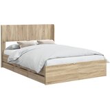  Krevetna konstrukcija s pohranom i uzglavljem Hrast sonoma Smeđa 150 x 200 cm | Shoptok.si