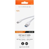 Vivanco USB Typ C Adapter-Kabel 1m VIVANCO 45273 CC 31 CA3 10 Typ C <-> USB 3.0 Typ A Stecker weiß Cene