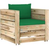  2-dijelna vrtna garnitura s jastucima zeleno impregnirano drvo | shoptok.hr