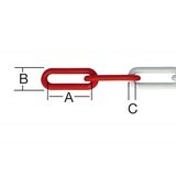 VORMANN pvc-lanac 6mm crveno/beli Cene