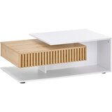 Boxxx klubska miza, bela, hrast artisan | Shoptok.si