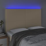  LED uzglavlje krem 144x5x118/128 cm od tkanine | shoptok.hr