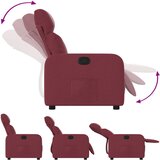  Naslonjač od tkanine crvena boja vina | shoptok.hr