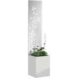 vidaXL Zaslon za zasebnost v vrtu srebrna 32 x 140 cm Pocinkano jeklo | Shoptok.si
