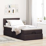  Otomanski okvir kreveta s madraca tamnosmeđi 80x200cm tkanine | shoptok.hr