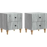 vidaXL Noćni ormar s ladicama 2 pcs Siva sonoma 43 x 34 5 x 48 cm - Siva sonoma 2 | shoptok.hr