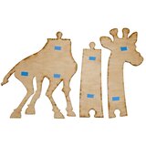  Drvena mjera za rast u obliku žirafe 125cm + tabla 32 x 44 cm | shoptok.hr