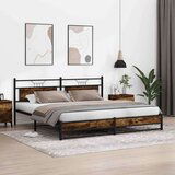 Metalni okvir kreveta bez madraca boja hrasta 200x200 cm | shoptok.hr
