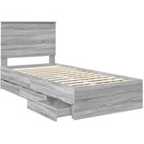  Okvir za krevet Siva Sonoma 90 x 190 cm Inženjersko Drvo - Sivi hrast sonoma 90 x 190 cm | shoptok.hr
