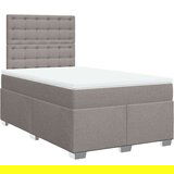 vidaXL Box spring postelja z vzmetnico taupe 120x190 cm blago | Shoptok.si