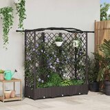  Povišeni krevet s mrežom i krovom Smeđa 163 x 40 x 126 cm PP | shoptok.hr
