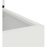 vidaXL Vrtno korito z dekorativno ploščo Bela 50 x 140 cm Mnogi jeklo | Shoptok.si