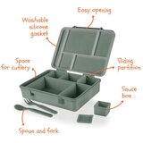 Zopa Lunch Box 1330 ml – kutija za obrok s više pretinaca i priborom za jelo Safari | shoptok.hr