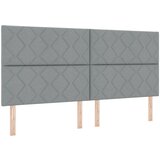 vidaXL vzglavje z vzorcem diamantnih blokov svetlo siva 200 cm tkanina, (22080581) | Shoptok.si