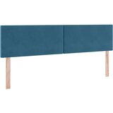  Krevet S LED lampica s pohranom Tamno plava 160 x 200 cm Baršun | shoptok.hr