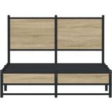 vidaXL Metalni okvir kreveta s uzglavljem boja hrasta sonome 120x190cm | shoptok.hr