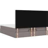 vidaXL Otomanski posteljni okvir z vzmetnico taupe 160x200 cm blago, (21653312) | Shoptok.si