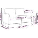  Dvosed krem 120 cm umetno usnje | Shoptok.si