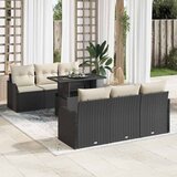  Sjedeća garnitura za vrt 7 kom. 6-Broj sjedala Bež Poli Ratan 176 x 179 x 85 cm | shoptok.hr