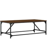 Maison Chic Klubska mizica - kavna mizica - Nizka mizica rjav hrast 100x50x35 cm inženirski les, (21753509) Cene