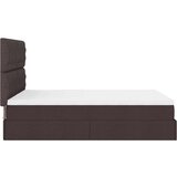 vidaXL Otomanski posteljni okvir z vzmetnico rjav 140x200 cm blago | Shoptok.si