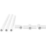 PVC Cijev 2 pcs Bijelo 12,2 x 1,8 x 500 mm PP, PE | shoptok.hr