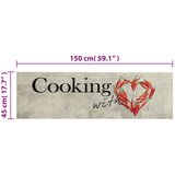  Kuhinjski tepih perivi s uzorkom paprika 45 x 150 cm baršunasti | Eponuda.ba