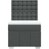 vidaXL Box spring postelja z vzmetnico temno siva 80x200 cm blago | Shoptok.si