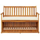  Vrtna klupa za pohranu od masivnog bagremovog drva 120 x 63 x 84 cm | Eponuda.com