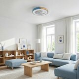  Brilagi - LED prigušiva svetiljka sa ventilatorom LED/38W/230V 50 cm plava/hrast + daljinski upravljač | Eponuda.com