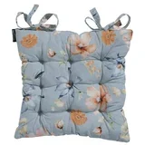 Blazina za stol Toskana Florina (46 x 46 x 8 cm, Modra, 55% bombaž, 45% poliester)