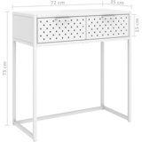  Konzolni stol bijeli 72 x 35 x 75 cm čelični | shoptok.hr