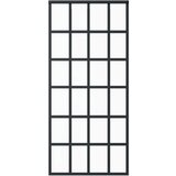  Drsna vrata ESG steklo in aluminij 90x205 cm črna, (20767272) | Shoptok.si