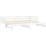 vidaXL Dnevni ležaj na izvlačenje 2 x (90 x 200) cm bijeli od borovine | shoptok.hr