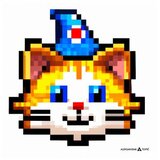 Aca Top Cat Nalepnica Magično mače, 7.5x5.5cm, Bela | Eponuda.com