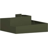  Vrtna saksija Maslinasto zelena 100 x 100 x 50 cm Čelična vrata | Shoptok.si