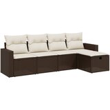Maison Chic Seti vrtnega pohištva - Vrtna garnitura - Vrtni pohištvo set 5-delna z blazinami rjav poli ratan, (21815538) | Shoptok.si