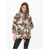 Only Brown Women's Patterned Shirt Jacket with Binding Frida - Women | Shoptok.si