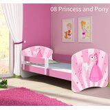  Otroška postelja ACMA z motivom, stranska roza 160x80 cm 08 Princess with Pony | Shoptok.si